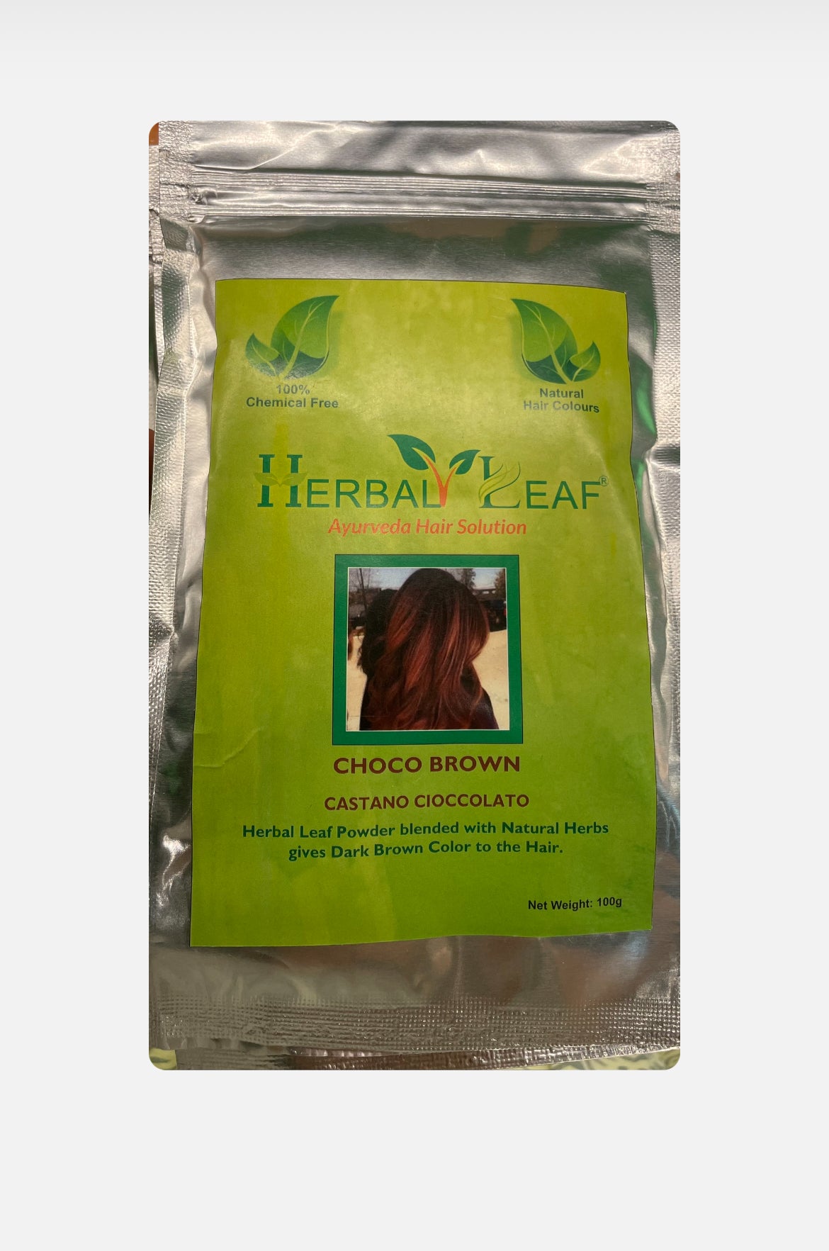 Herbal Leaf - Ayurveda Hair Solution CASTANO CIOCCOLATO 100gr