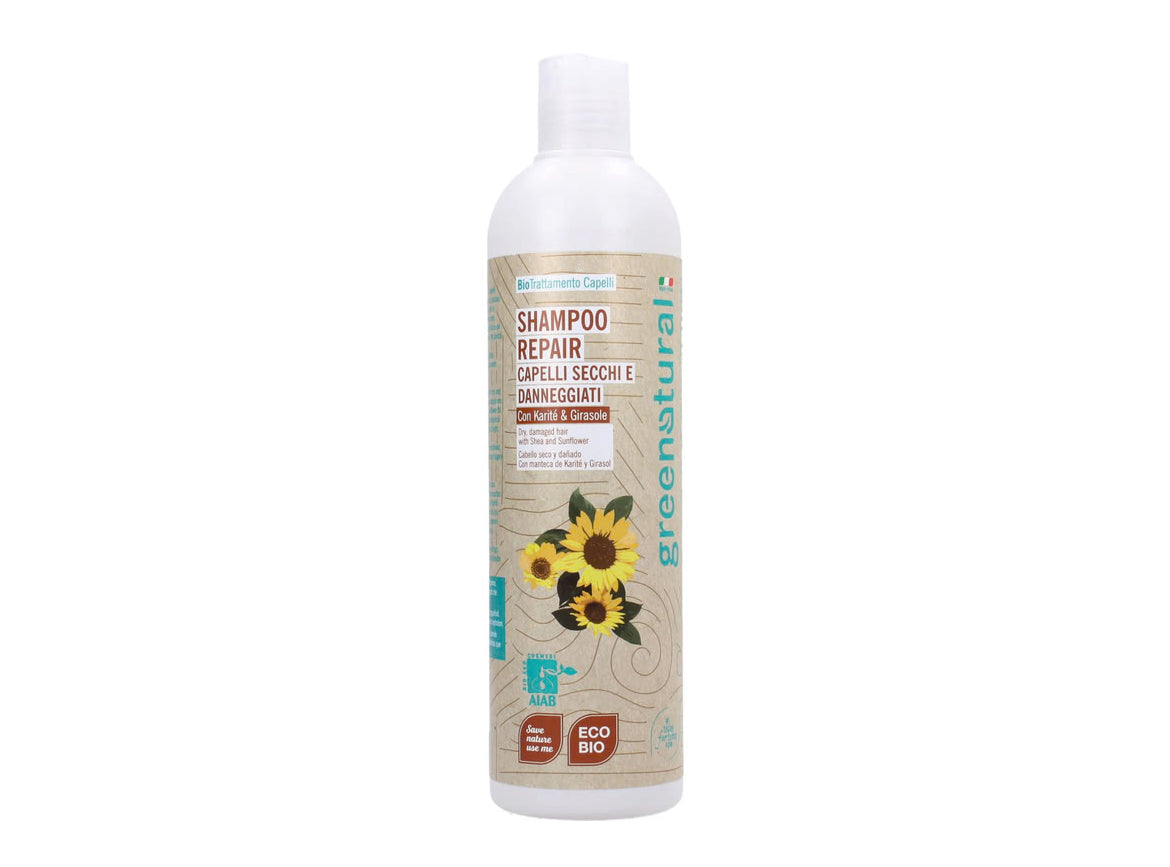 greenatural Repair - Bio Shampoo Capelli Secchi e Danneggiati, 400 ml